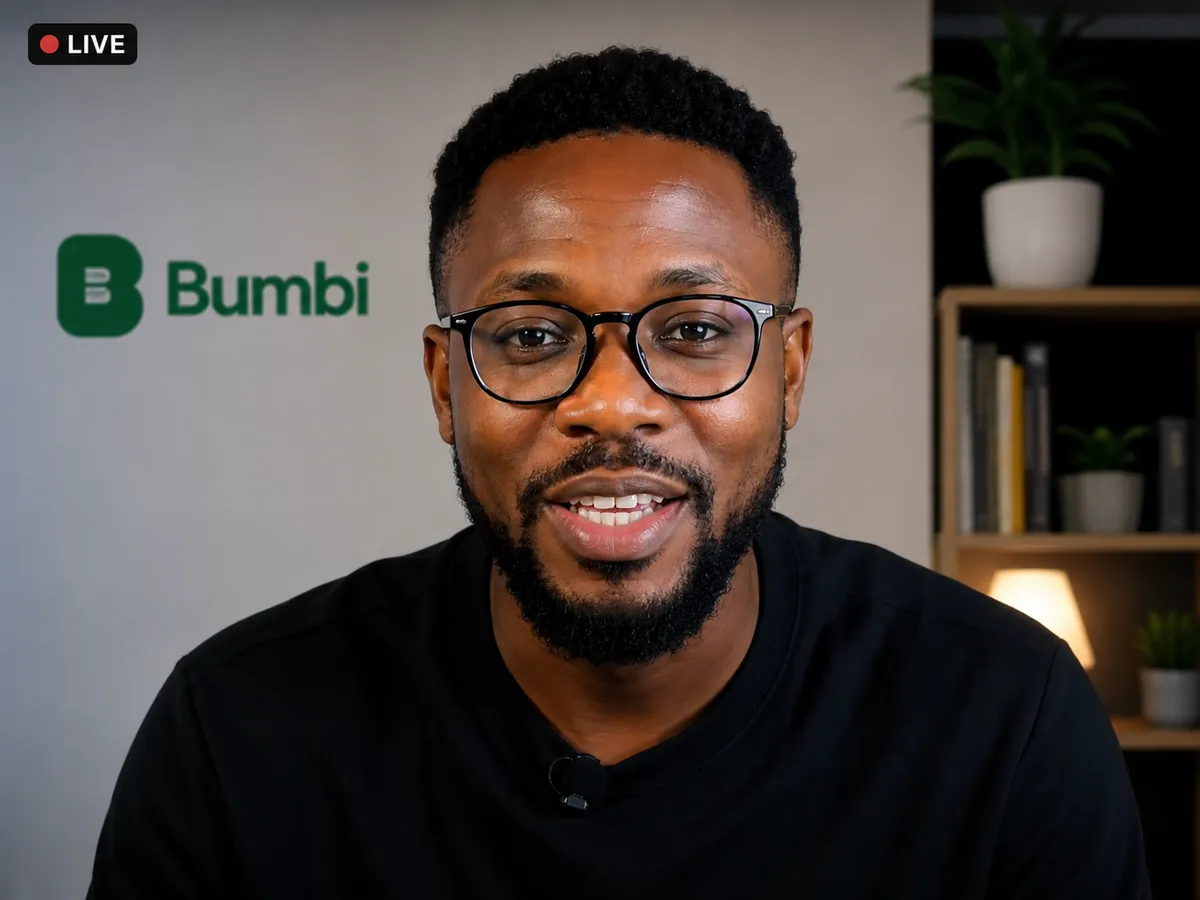 Presenter delivering a live webinar